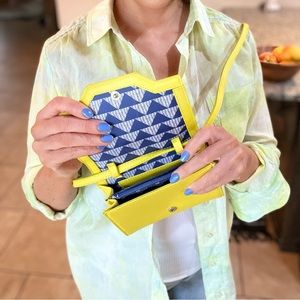 Stella and dot crossbody bag, yellow